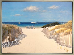 "Beach Along Dune Road, " Framed Limited Edition Giclee Print, 18" x 24"