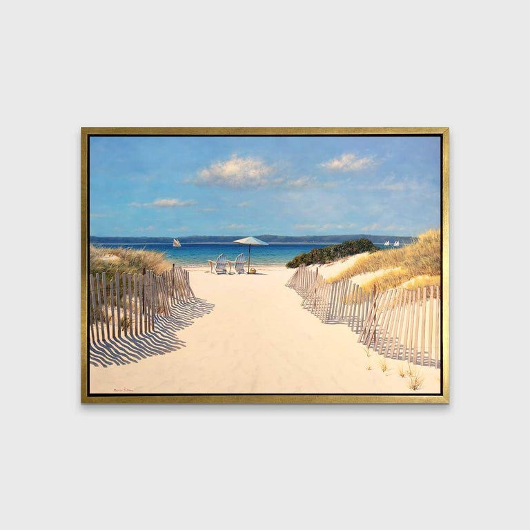 Daniel Pollera "Beach Along Dune Road, " Framed Limited Edition