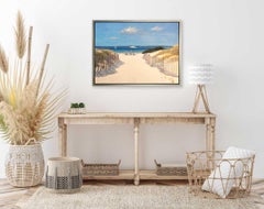 "Beach Along Dune Road, " Framed Limited Edition Giclee Print, 12" x 16"