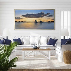 ""Golden Meadow", gerahmter Giclee-Druck in limitierter Auflage, 36"" x 72""