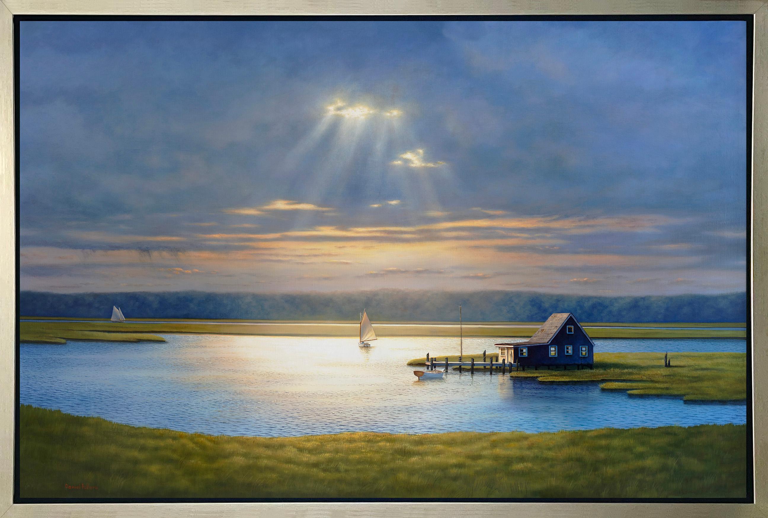 Daniel Pollera Landscape Print – ""Into the Light", gerahmter Giclee-Druck in limitierter Auflage, 30"" x 45""