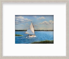 ""Sailing Out to the Bay", gerahmter Druck in limitierter Auflage, 30,5 x 40,5 cm (12 x 18 Zoll)