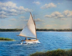 "Sailing Out to the Bay, " Framed Limited Edition Print, 6" x 9"
