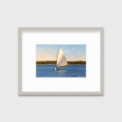 "White Sailboat," Framed Limited Edition Print, 12" x 18"