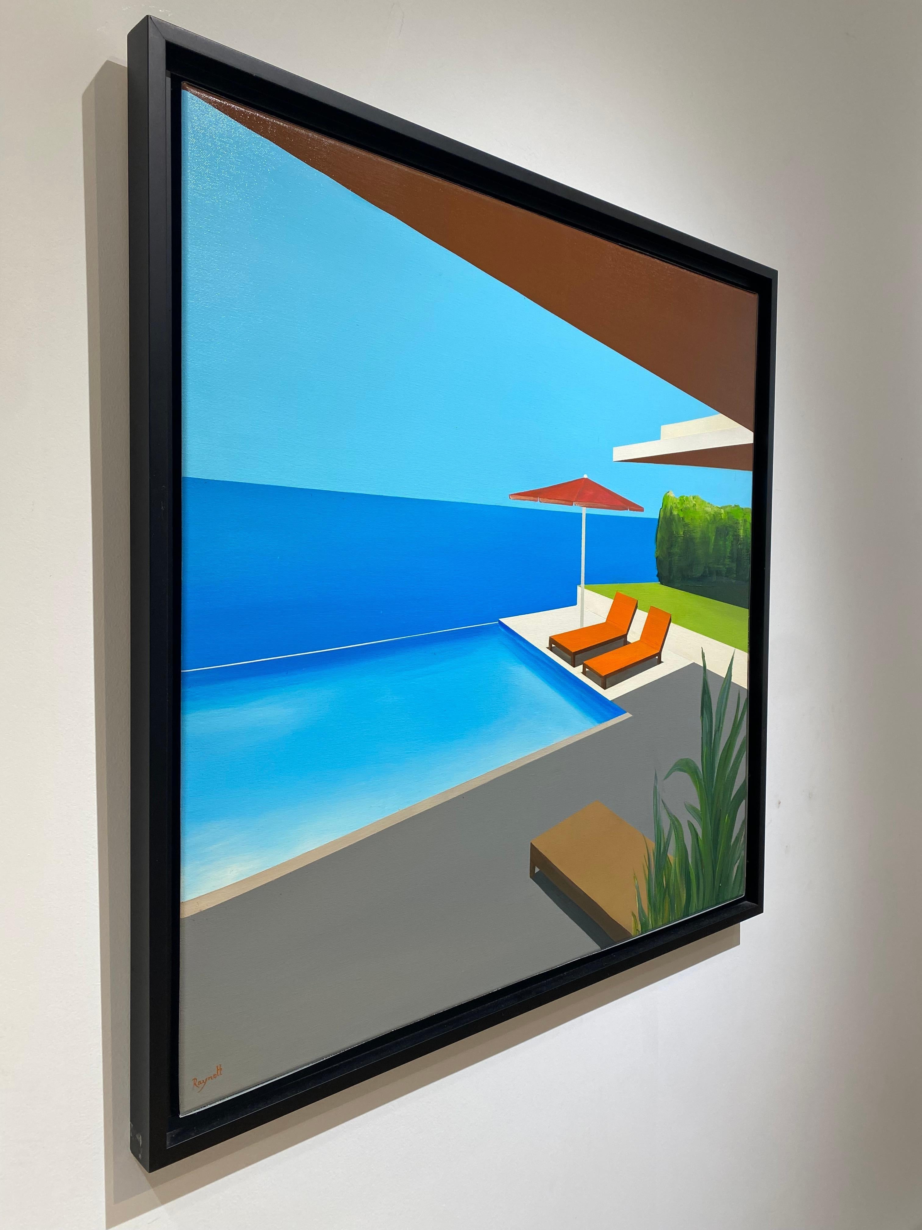 California - Landscape Painting Blu di Daniel Raynott