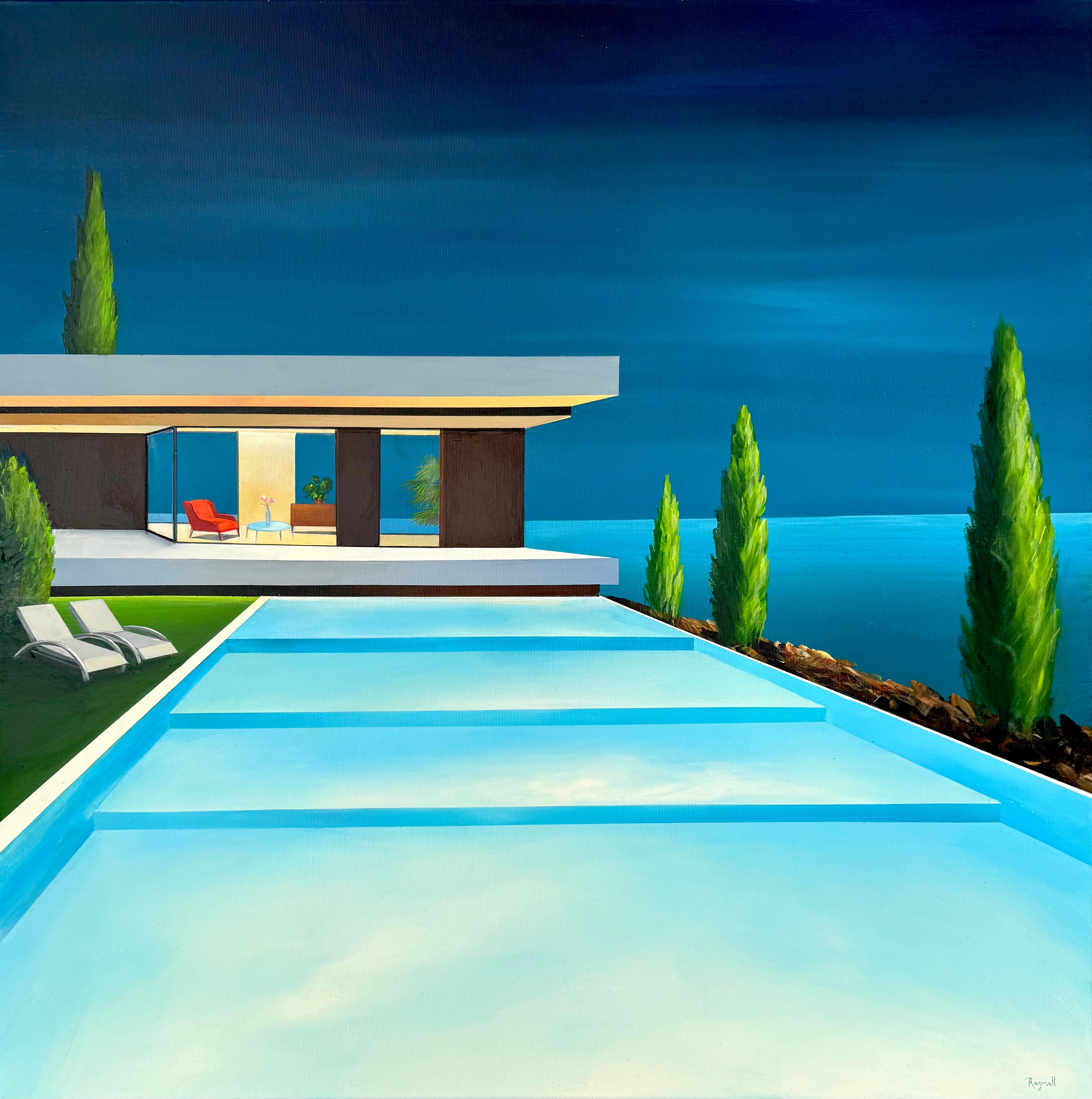 Daniel Raynott Landscape Painting – Fröhliche Nacht