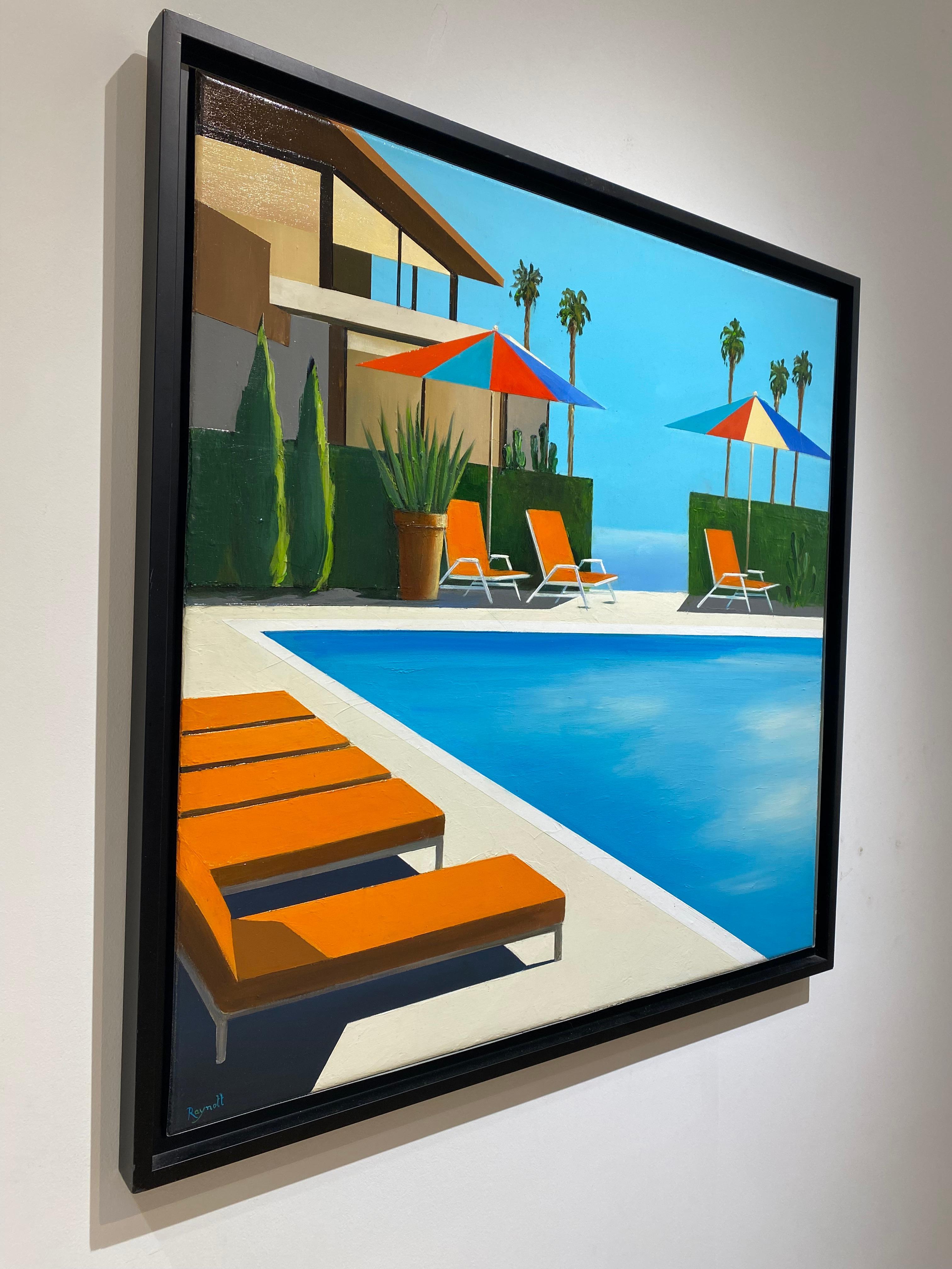 Pacific Lights (Blau), Landscape Painting, von Daniel Raynott