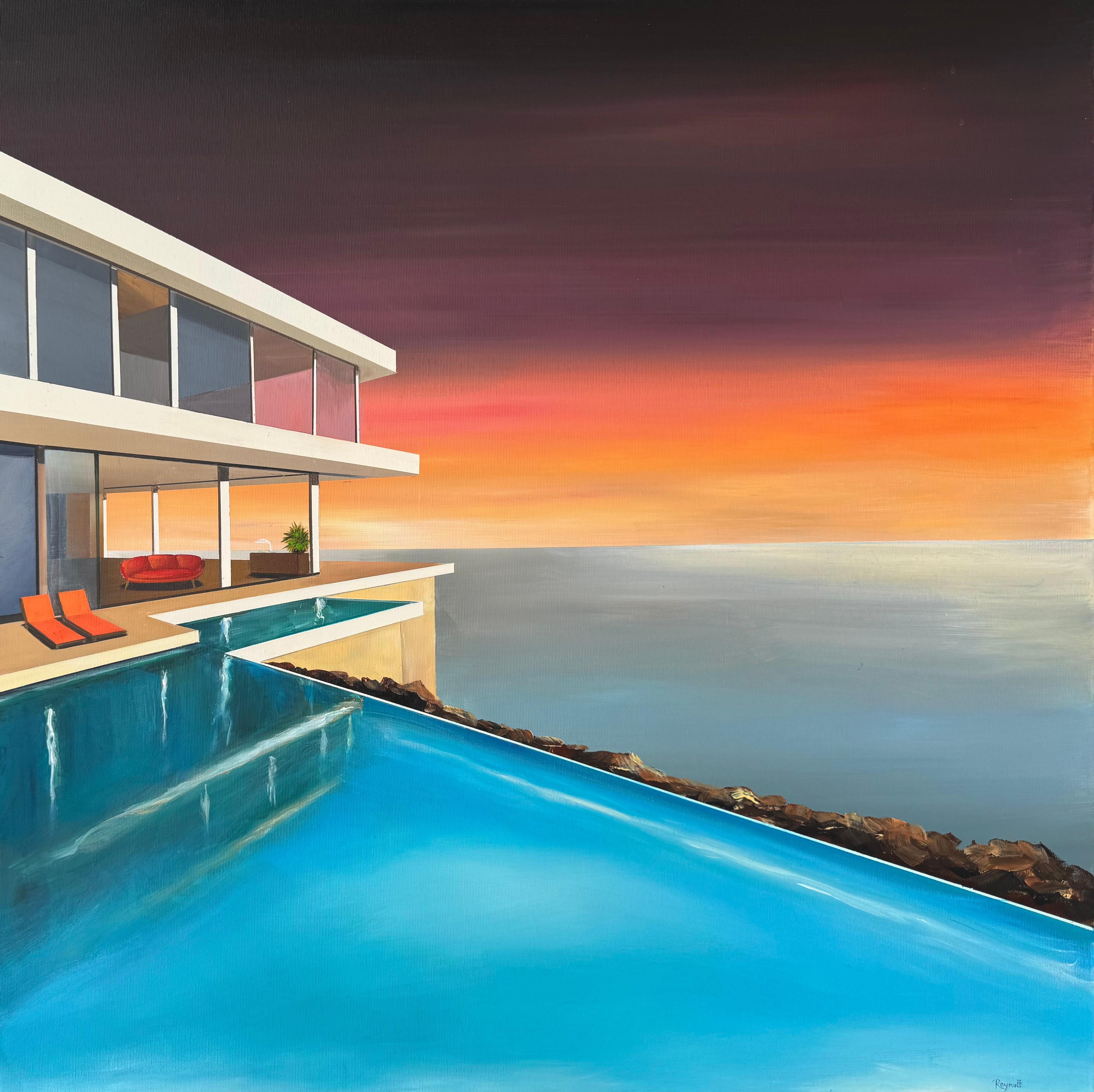 Daniel Raynott Landscape Painting – Sonnenaufgang auf dem Atlantik