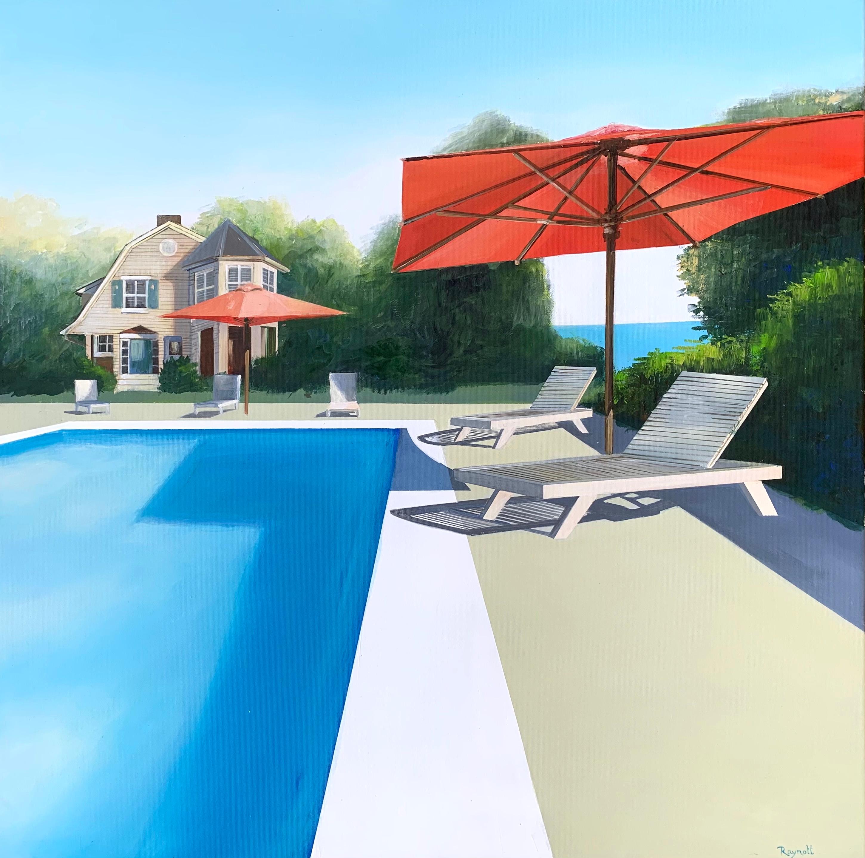 Daniel Raynott Figurative Painting - We'll have a good time in the Hamptons