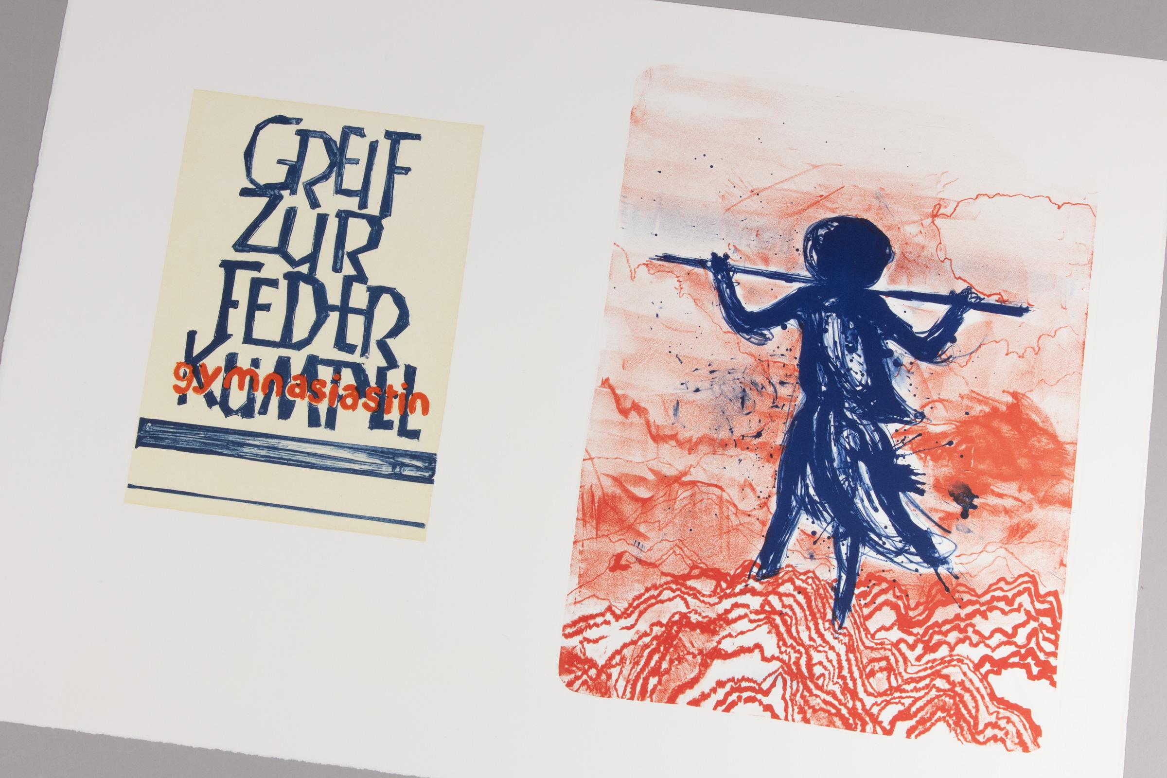 Daniel Richter: Greif zur Feder, Gymnasiastin – Druck in limitierter Auflage im Angebot 2