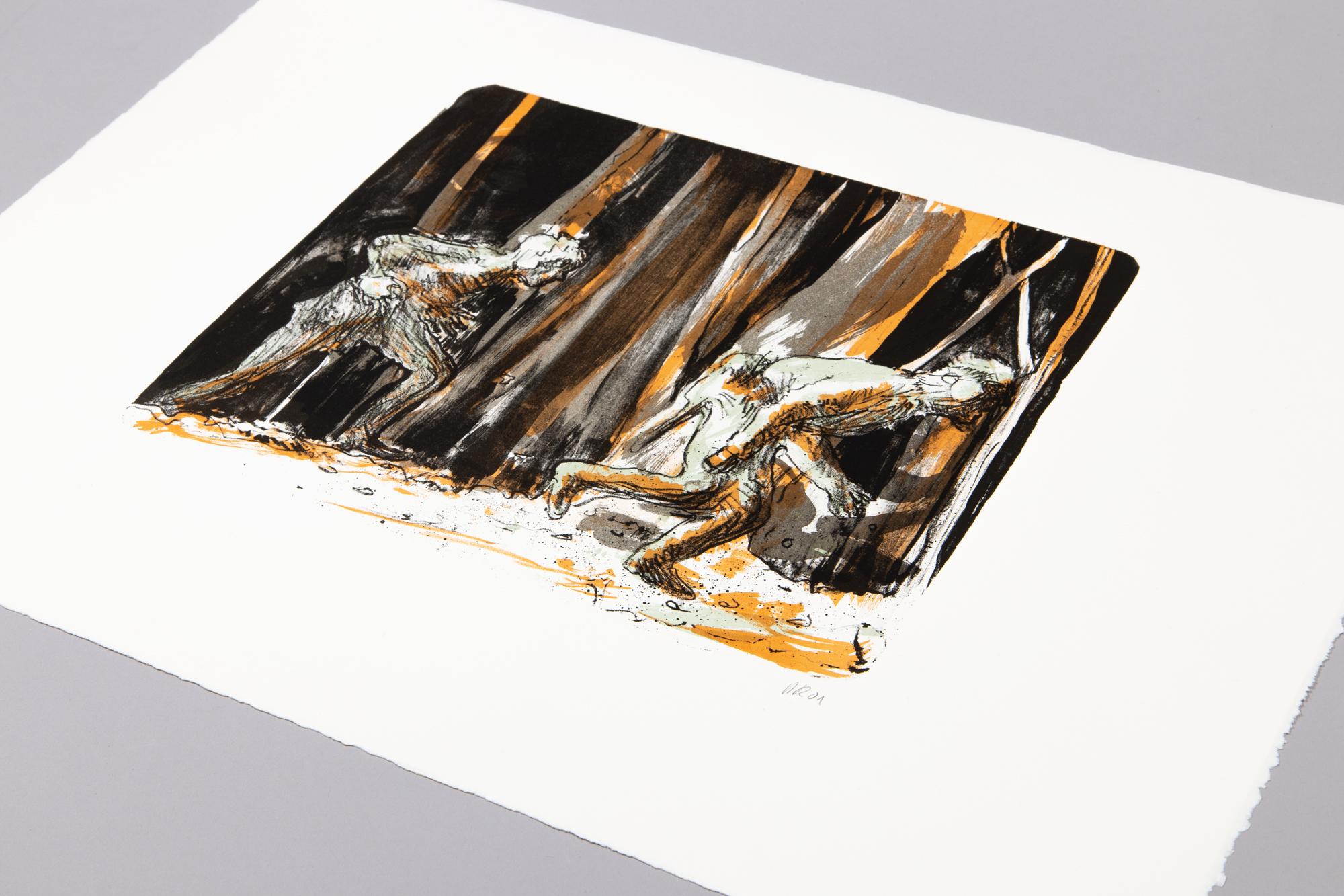 Daniel Richter, Propaganda II - Lithograph, Signed Print, Contemporary Art For Sale 1