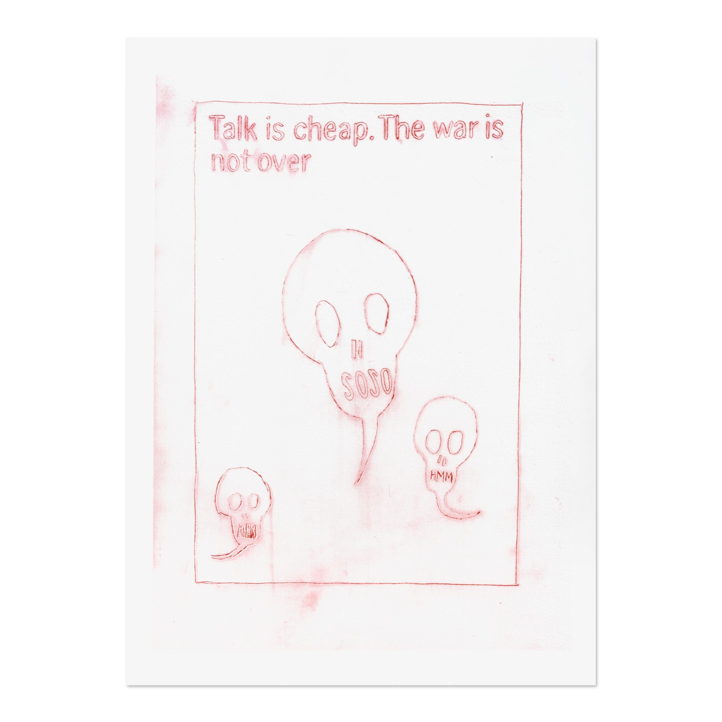 Daniel Richter, Talk is Cheap. The War is not Over - Signed Print, Contemporary