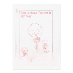 Daniel Richter, Reden ist billig. The War is not Over - Signierter Druck, Contemporary