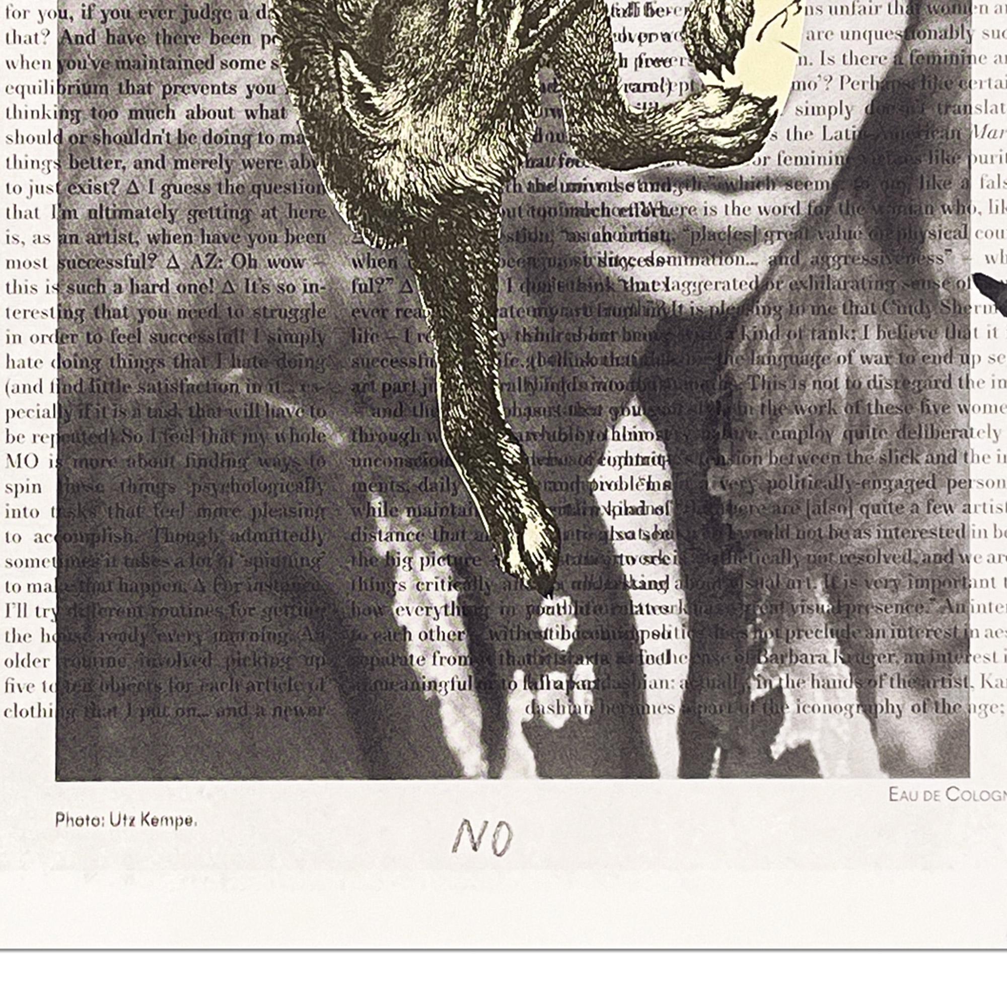 Daniel Richter, Senza titolo (Fuchs) - Serigrafia firmata, collage, arte contemporanea in vendita 1