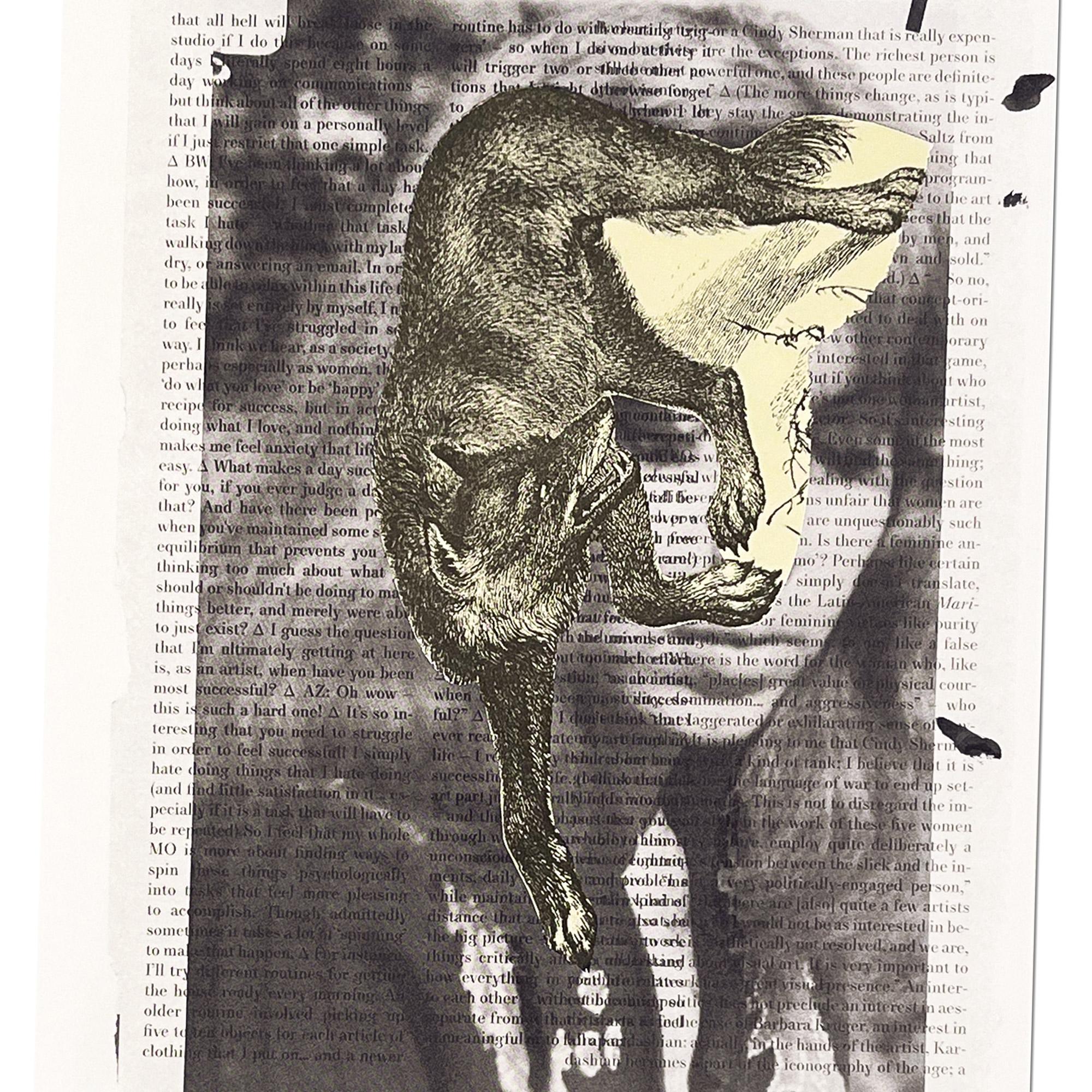 Daniel Richter, Senza titolo (Fuchs) - Serigrafia firmata, collage, arte contemporanea in vendita 2