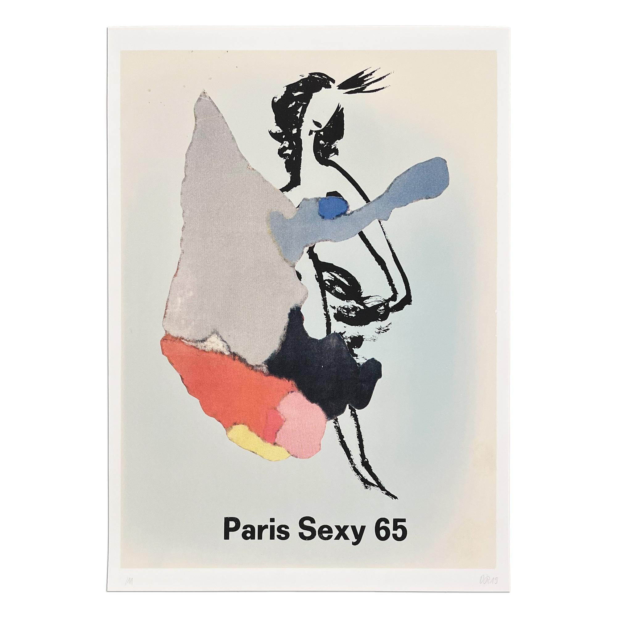 Daniel Richter, Sans titre (Paris Sexy 65) - Sérigraphie signée, collage