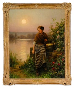 Daniel Ridgway Knight "Rosensammeln in der Abenddämmerung"