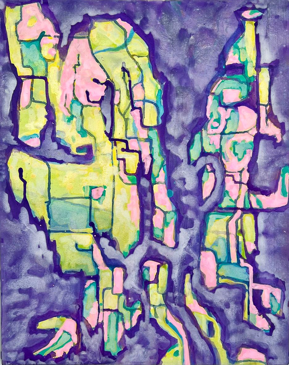 Abstract Painting di Daniel Rosenbaum - Freud's ID : pittura astratta su tela