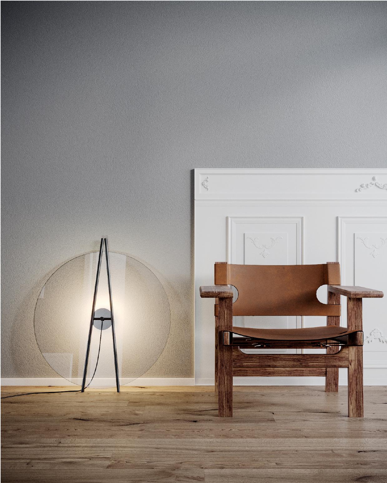 Designed by Daniel Rybakken, the light has a calm that mirrors the effect of a full moon - a simple sphere of indirect light.
The LED bounces light back onto the surface behind with the effect of diffusing or reflecting the light.
Daniel uses