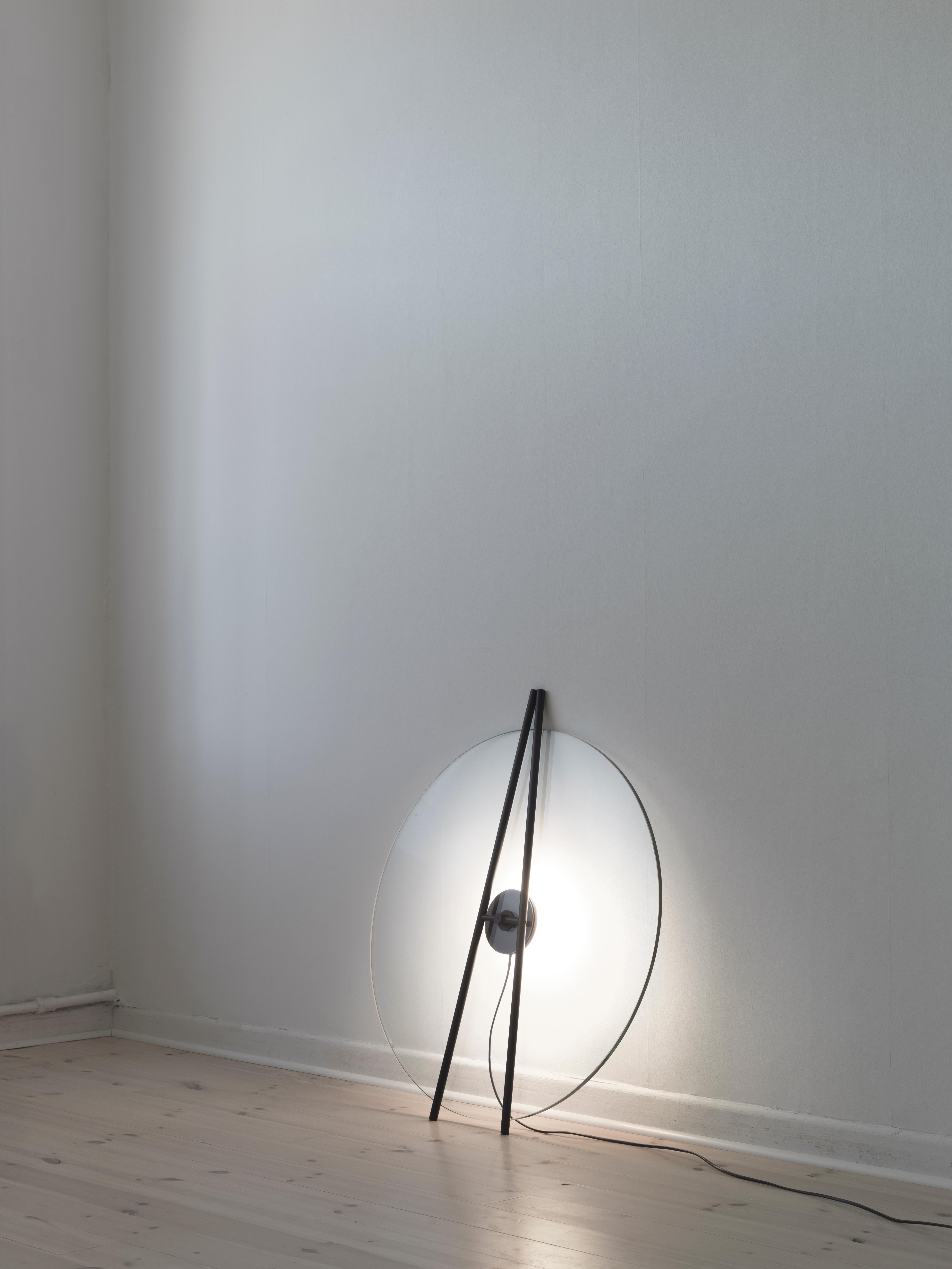 Anodized Daniel Rybakken Contemporary Sculptural Floor Light in Glass and Aluminium For Sale