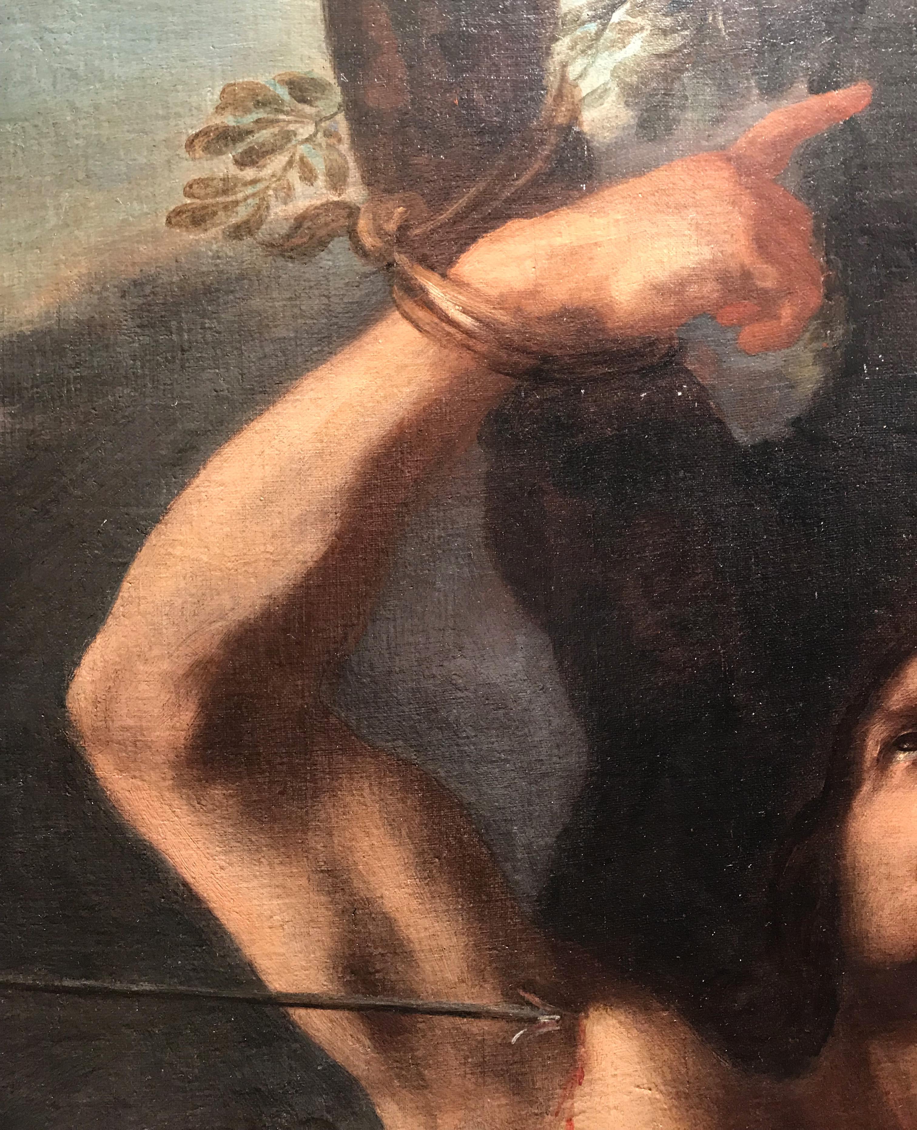 17th-18th Century By Daniel Seiter Saint Sebastian Oil on Canvas 4
