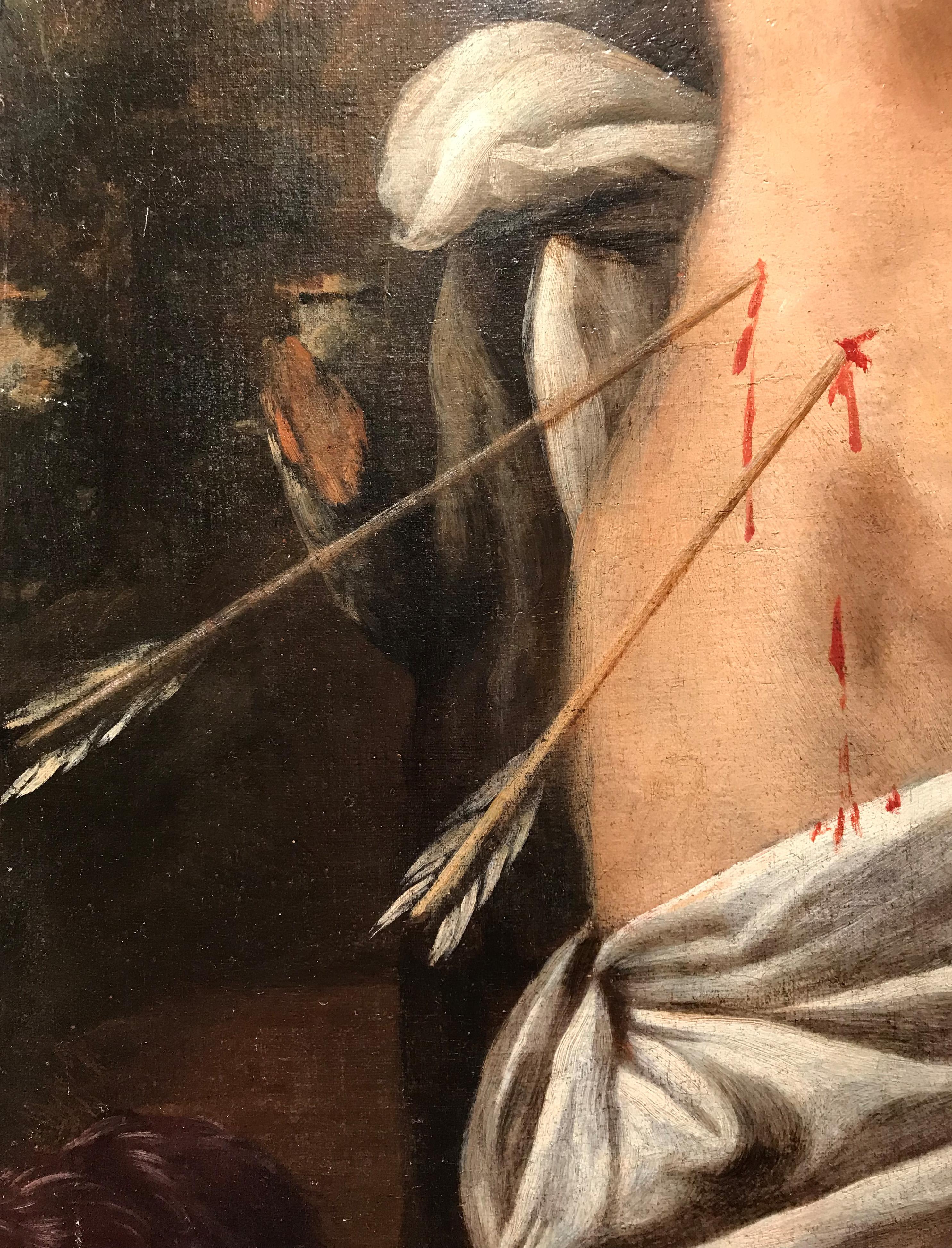 17th-18th Century By Daniel Seiter Saint Sebastian Oil on Canvas - Old Masters Painting by Daniel Seiter known as Daniele Fiammingo (Vienna 1647 - Turin 1705)