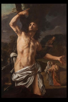 17th-18th Century By Daniel Seiter Saint Sebastian Oil on Canvas