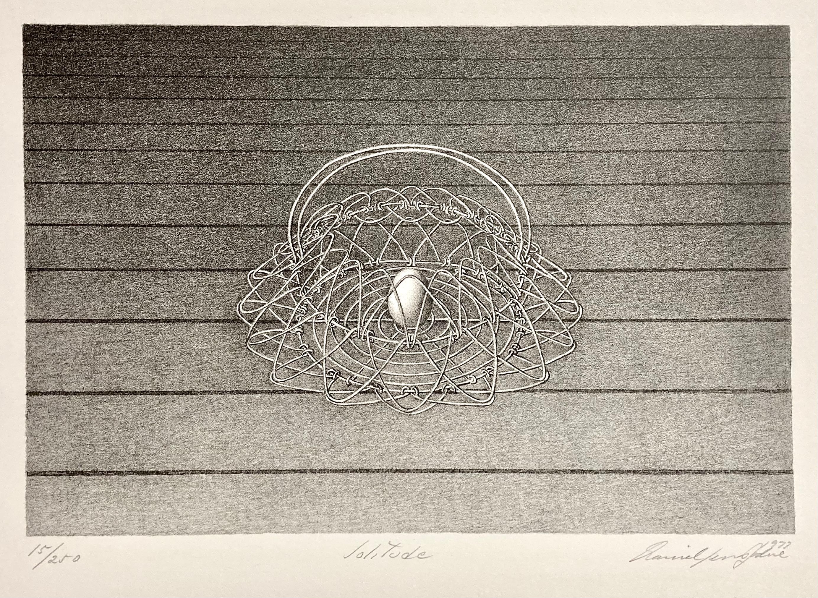 Daniel Serra-Badue war ein kubanischer Künstler, der in New York City arbeitete. Sein Werk zeichnet sich nicht nur durch sein surrealistisches Sujet aus (ein einzelnes Ei in einem Drahtkorb in den Tiefen des Weltraums), sondern auch durch die