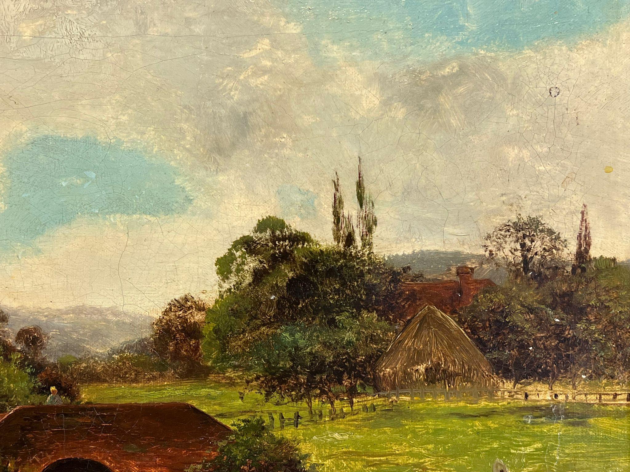 The Tranquil English Countryside
by Daniel Sherrin (British 1868-1940)
signed 
oil on canvas, framed
framed: 18 x 25 inches
canvas: 14 x 22 inches
provenance: private collection, England
condition: very good and sound condition