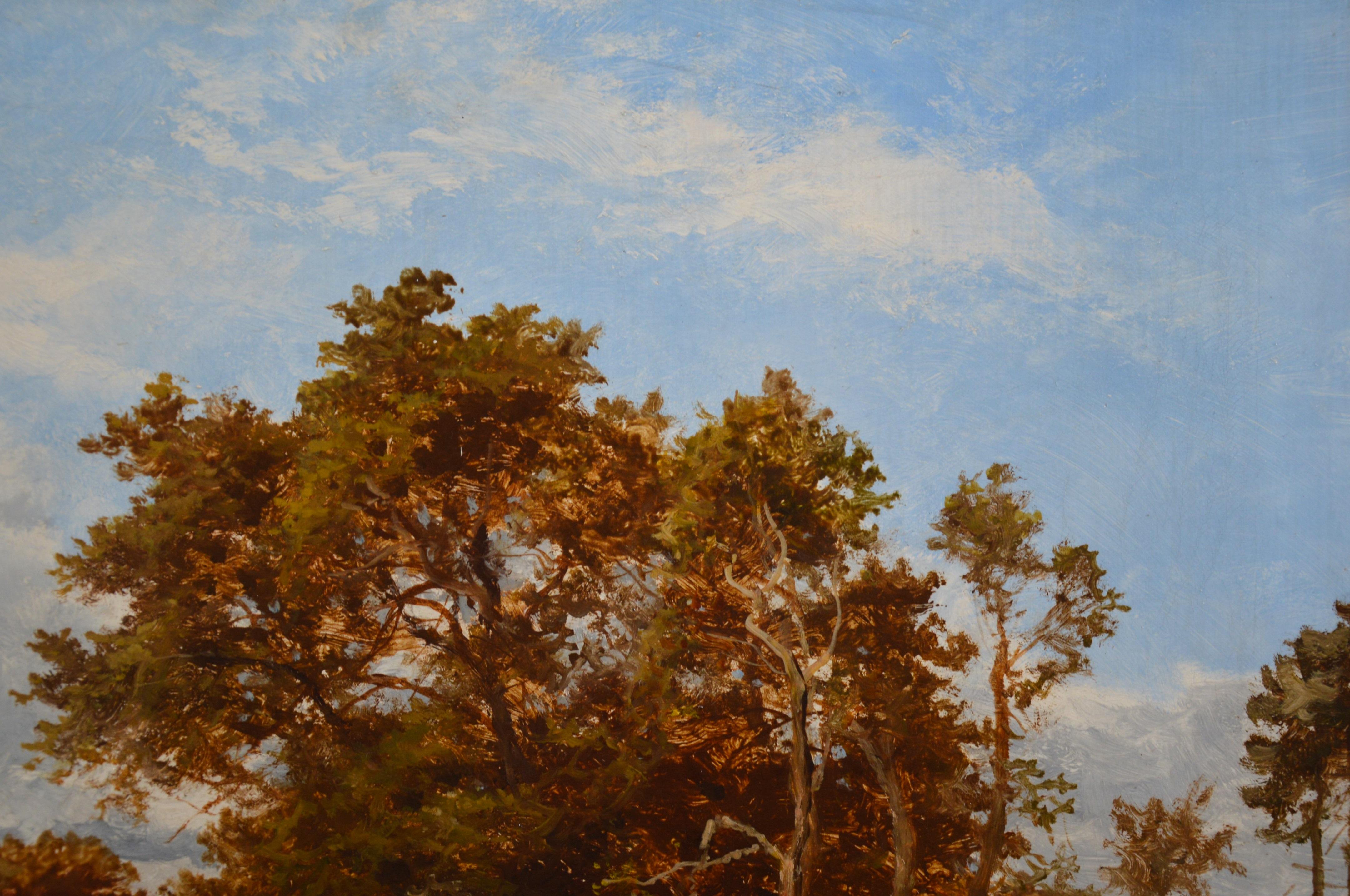 Blean Woods, Kent - 19th Century English Summer Landscape Oil Painting 1