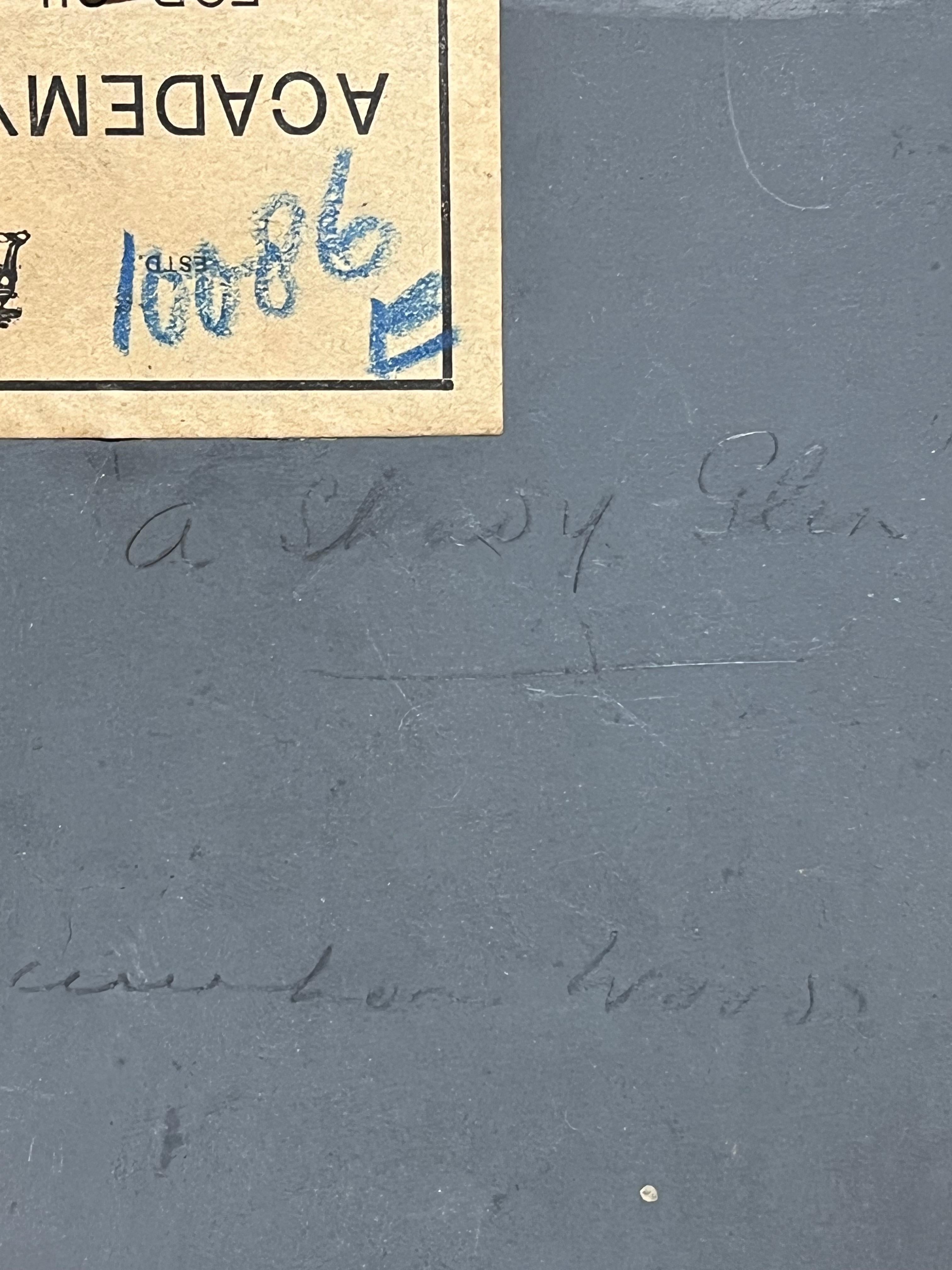 Burnham Wood Peinture à l'huile anglaise ancienne Figures dans une clairière en automne en vente 3