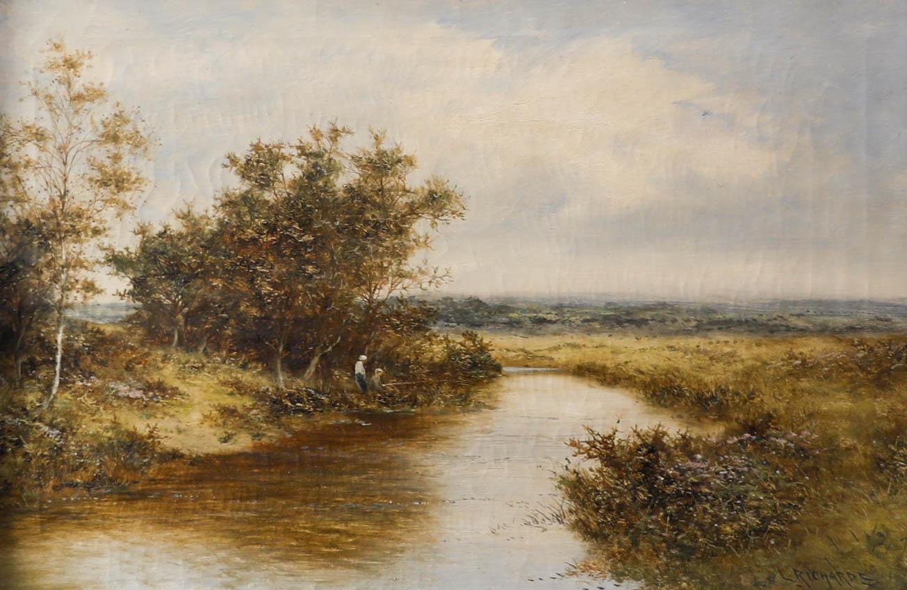 Daniel Sherrin (1868-1940) - Early 20th Century Oil, Fishing on the River For Sale 1
