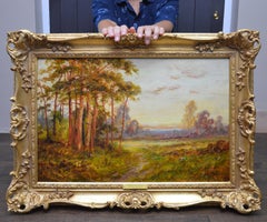 Golden Rays of Autumn - 19th Century Landscape Oil Painting Winnie the Pooh Wood