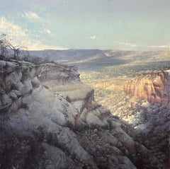 "Una vista dal Monumento Nazionale del Colorado", dipinto a olio di Daniel Sprick