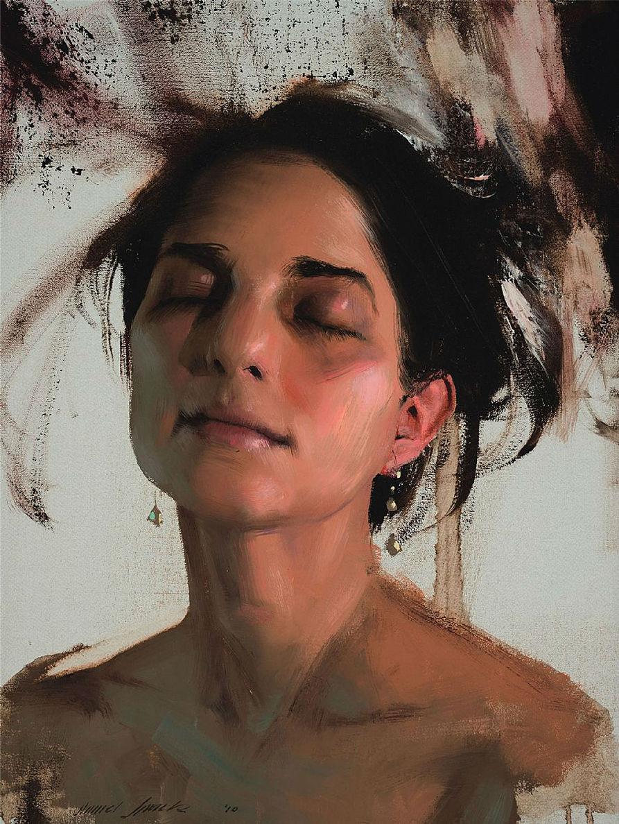 Daniel Sprick Portrait Painting - Julia, Oil Painting
