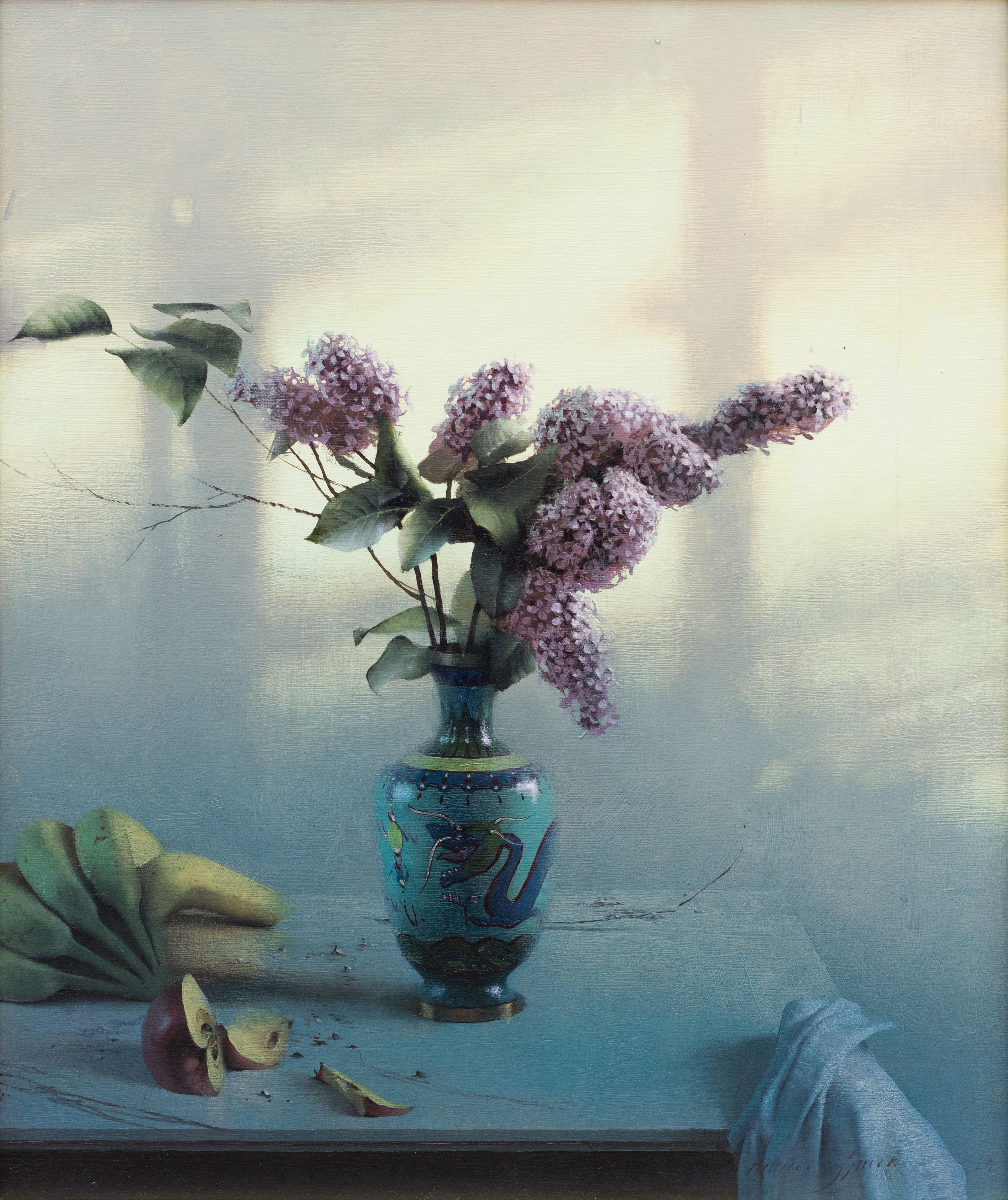 Daniel Sprick Still-Life Painting - Lilacs, Oil Painting
