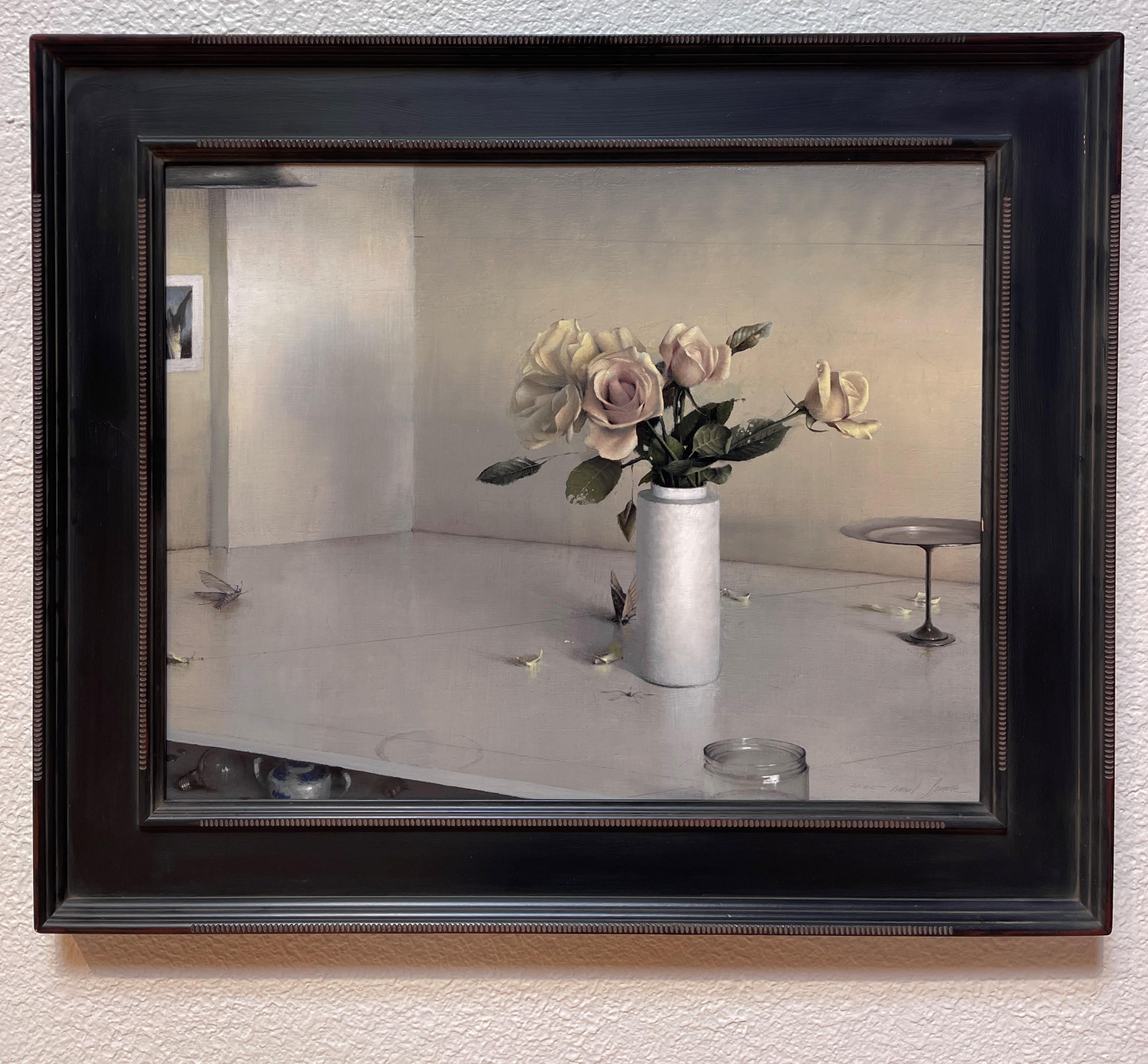 „Weiß auf Weiß“ von Daniel Sprick, Stillleben, Ölgemälde von Rosen im Angebot 2
