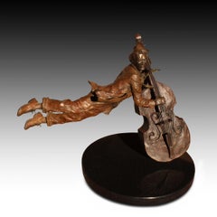 Bass Player (Bronze with marble base)
