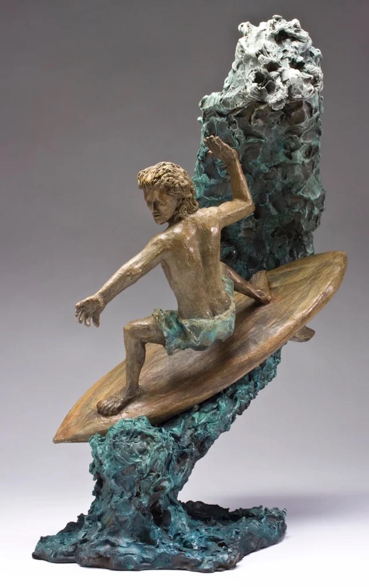 Surfing the Wave - Sculpture by Daniel Stern