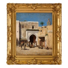 Large 19th Century American Orientalist Painting by Strain