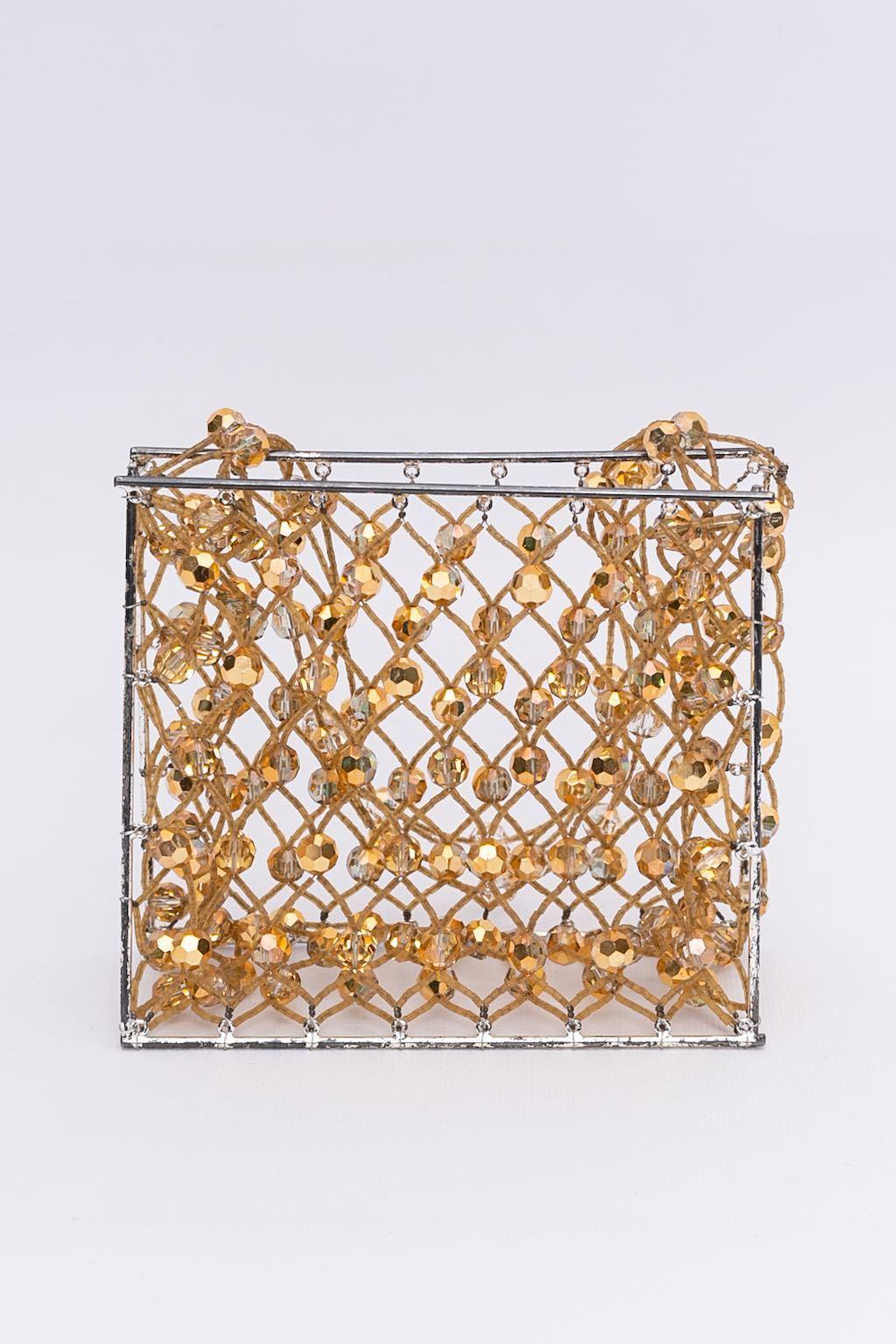 Daniel Swarovski beads bag (No signature) In Good Condition For Sale In SAINT-OUEN-SUR-SEINE, FR