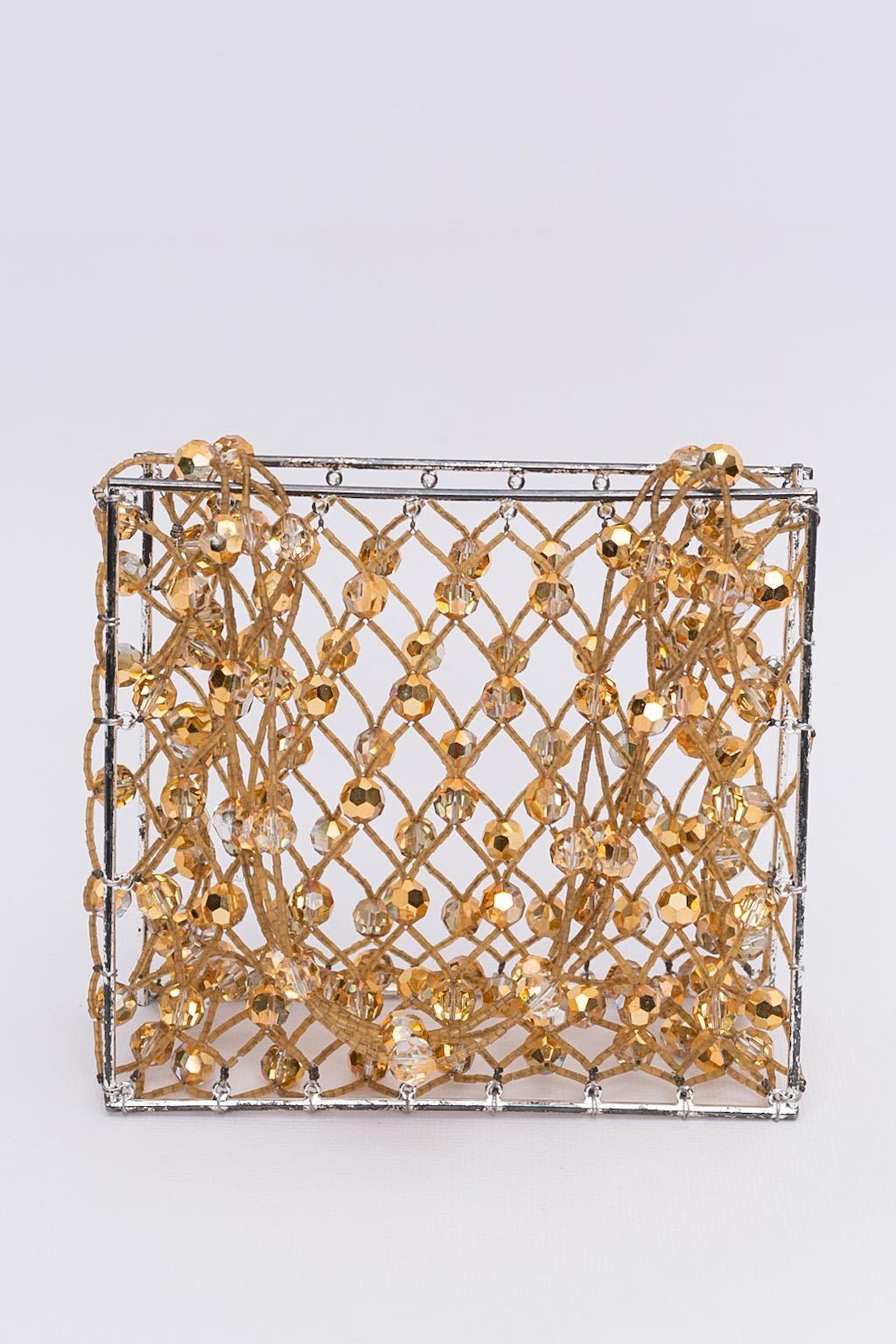 Daniel Swarovski beads bag (No signature) For Sale 1