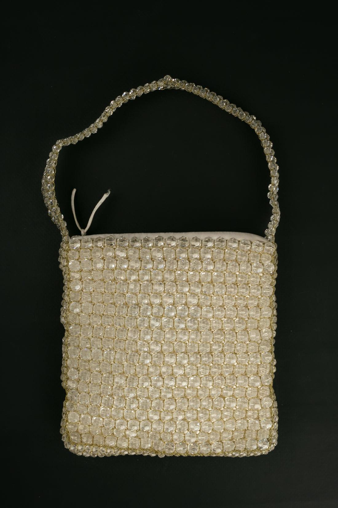 Daniel Swarovski Abendtasche mit Perlen und Seide im Zustand „Hervorragend“ im Angebot in SAINT-OUEN-SUR-SEINE, FR