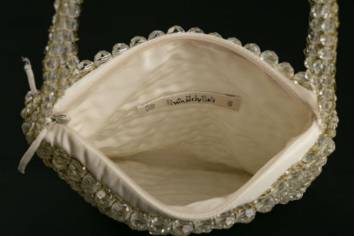Daniel Swarovski Evening Bag with Pearls and Silk For Sale 4