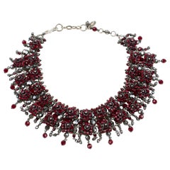 Vintage Daniel Swarovski Paris Victorian-Inspired Crystal Choker Necklace