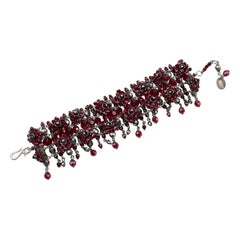 Daniel Swarovski Paris Victorian-Inspired Red Crystal Link Bracelet
