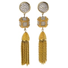 Daniel Swarovski Schwan Mark Vergoldetes Metall Jewell Clip Ohrringe