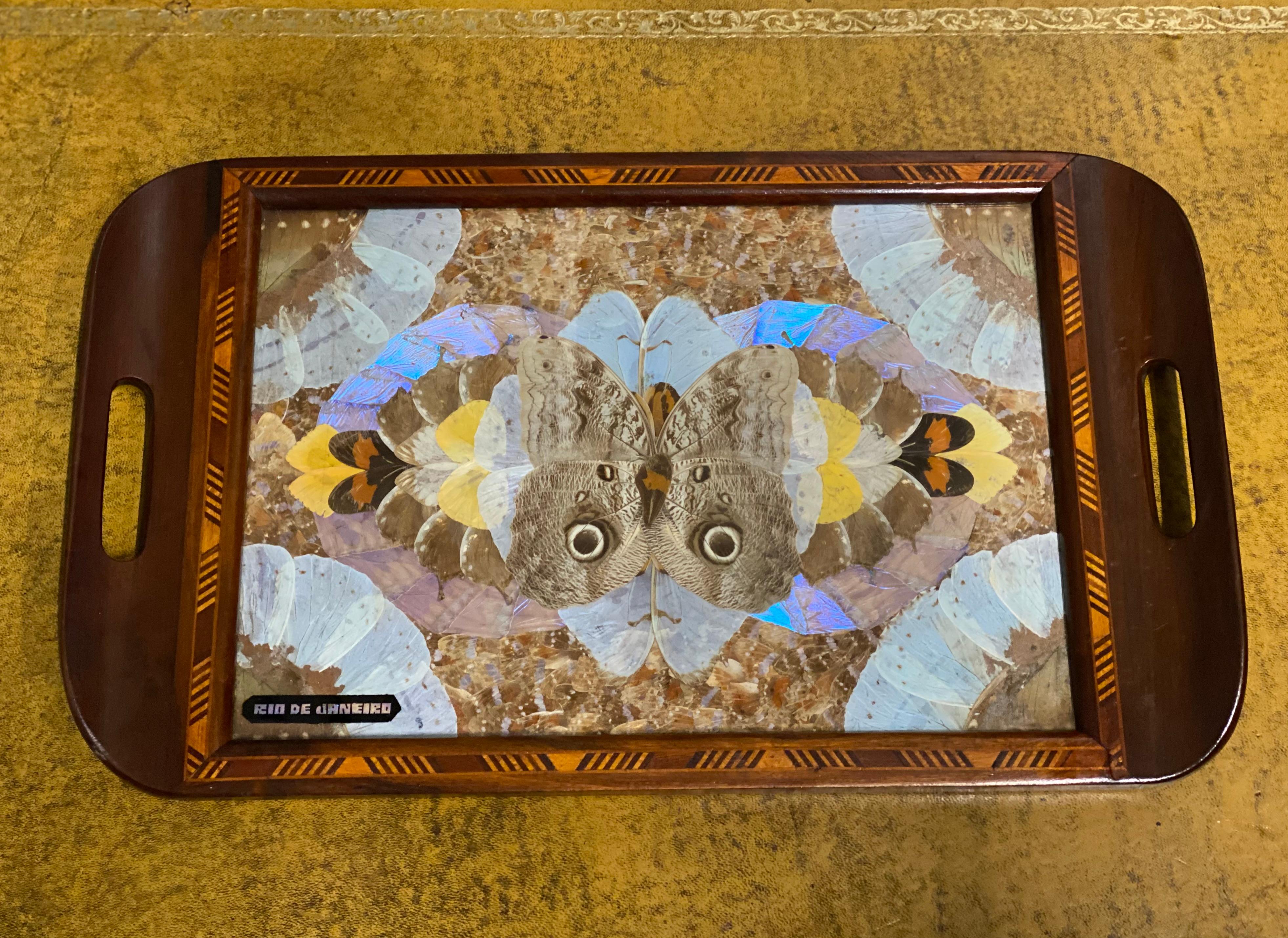 antique butterfly tray