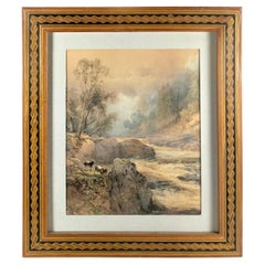 Daniel Thomas Egerton Shepherding On The Mount Watercolor Painting