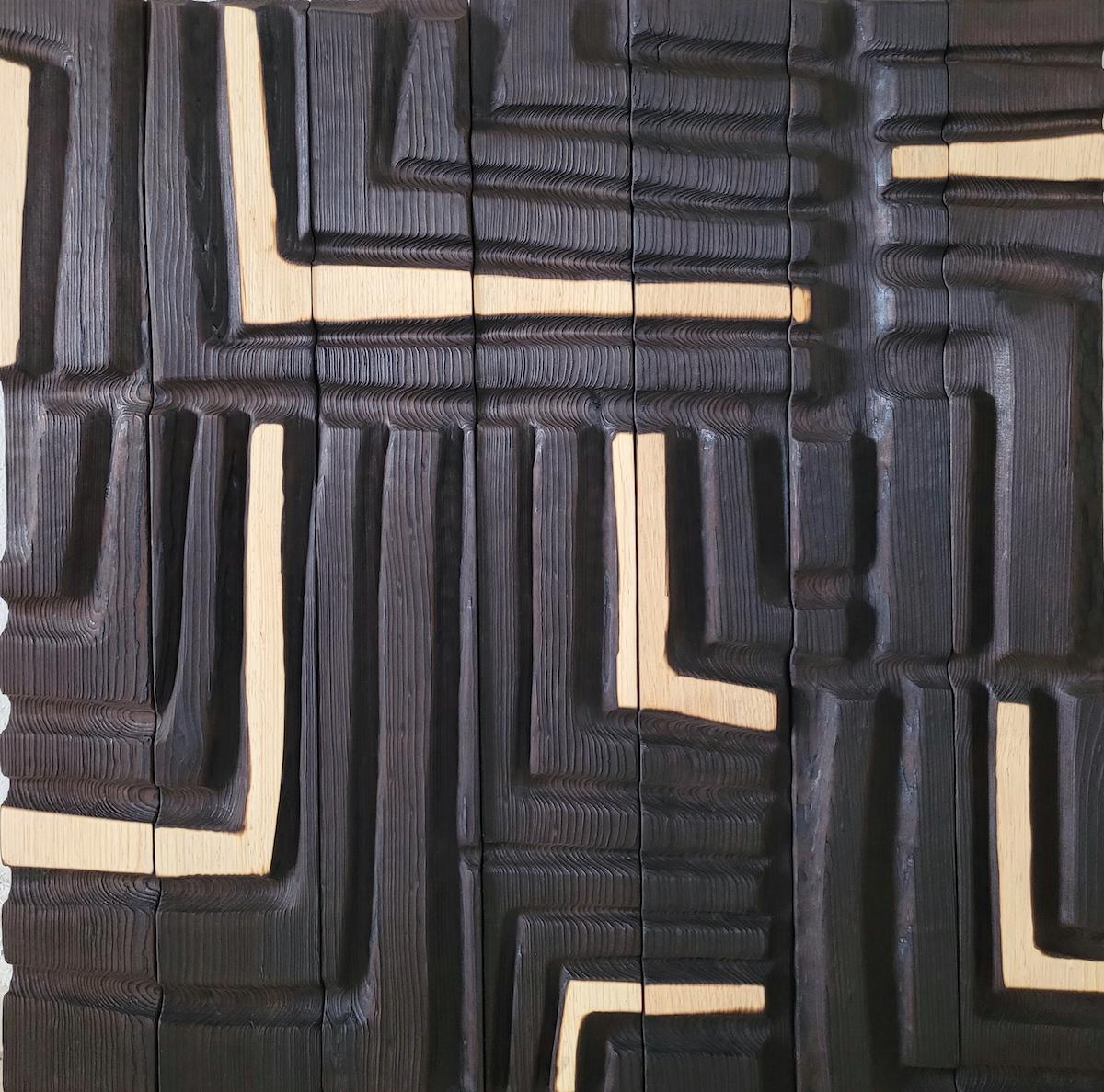 Abstract Sculpture Daniel Torre - Vitrail de l'artiste n° 2